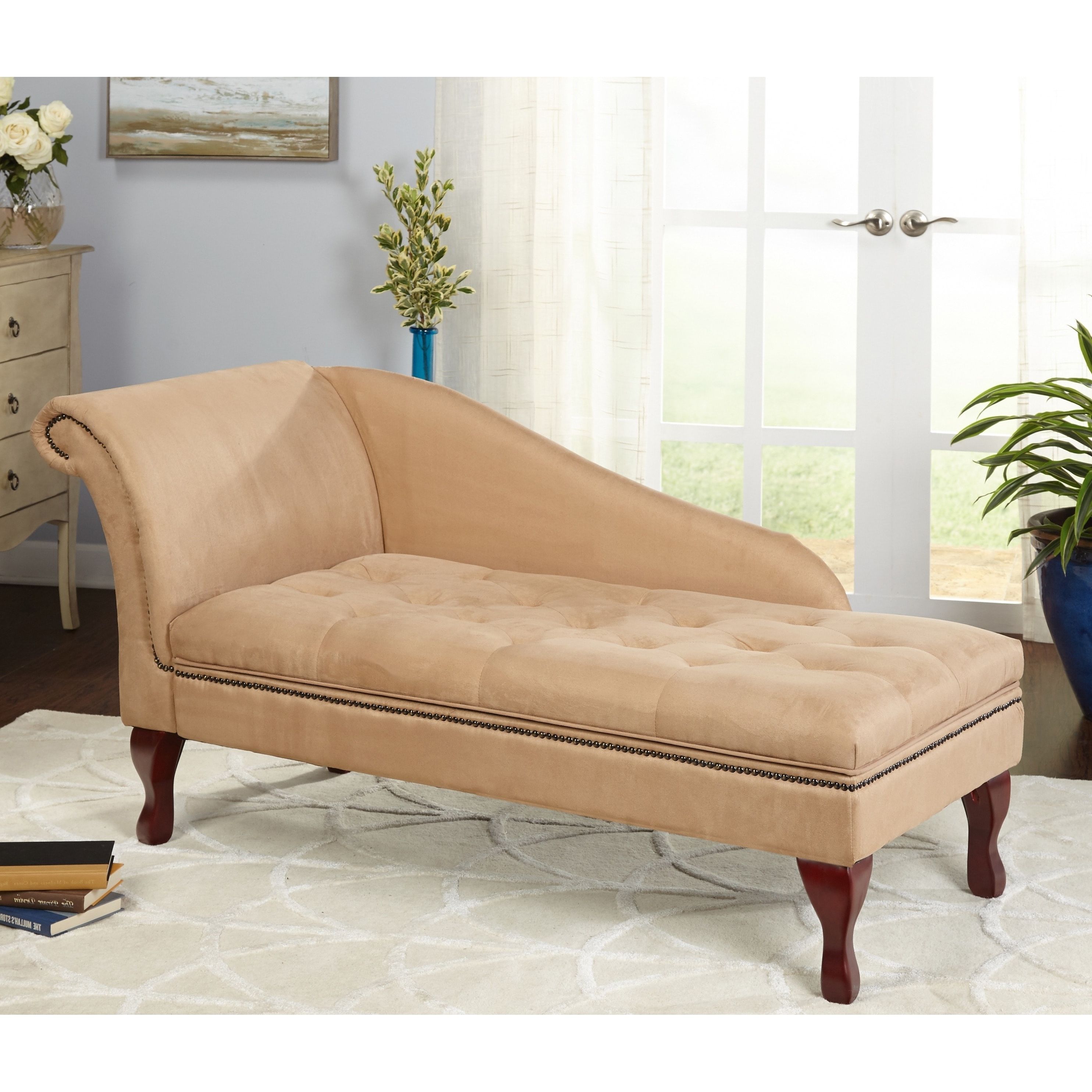 Recent Simple Living Black Storage Chaise Lounge – Free Shipping Today Throughout Chaise Lounges (View 4 of 15)