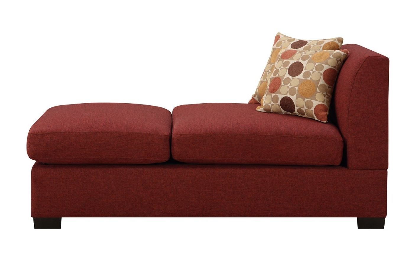 Red Fabric Chaise Lounge – Steal A Sofa Furniture Outlet Los For Widely Used Red Chaise Lounges (View 1 of 15)