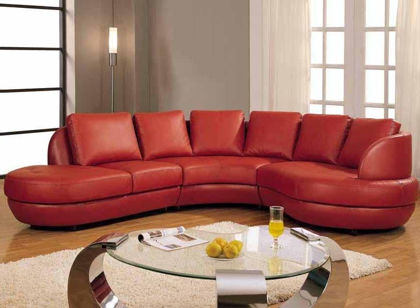 Red Leather Sectional Sofas With Recliners Throughout Latest Excellent Stylish Red Leather Sectional Sofa With For Sofas (View 6 of 10)