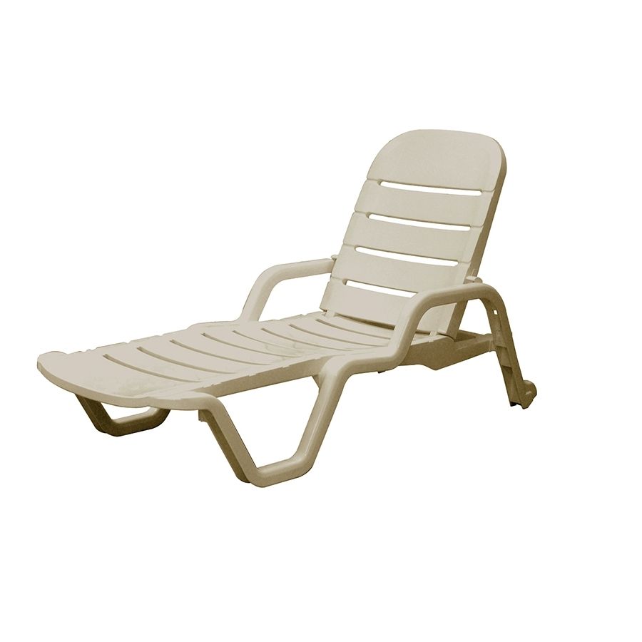 Resin Chaise Lounges Intended For Trendy Shop Adams Mfg Corp Desert Clay Resin Stackable Patio Chaise (Photo 1 of 15)