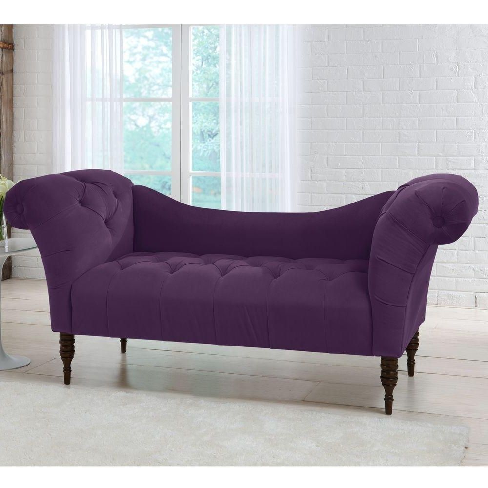 Savannah Pewter Velvet Tufted Chaise Lounge 6006vpew – The Home Depot In Recent Purple Chaise Lounges (View 10 of 15)