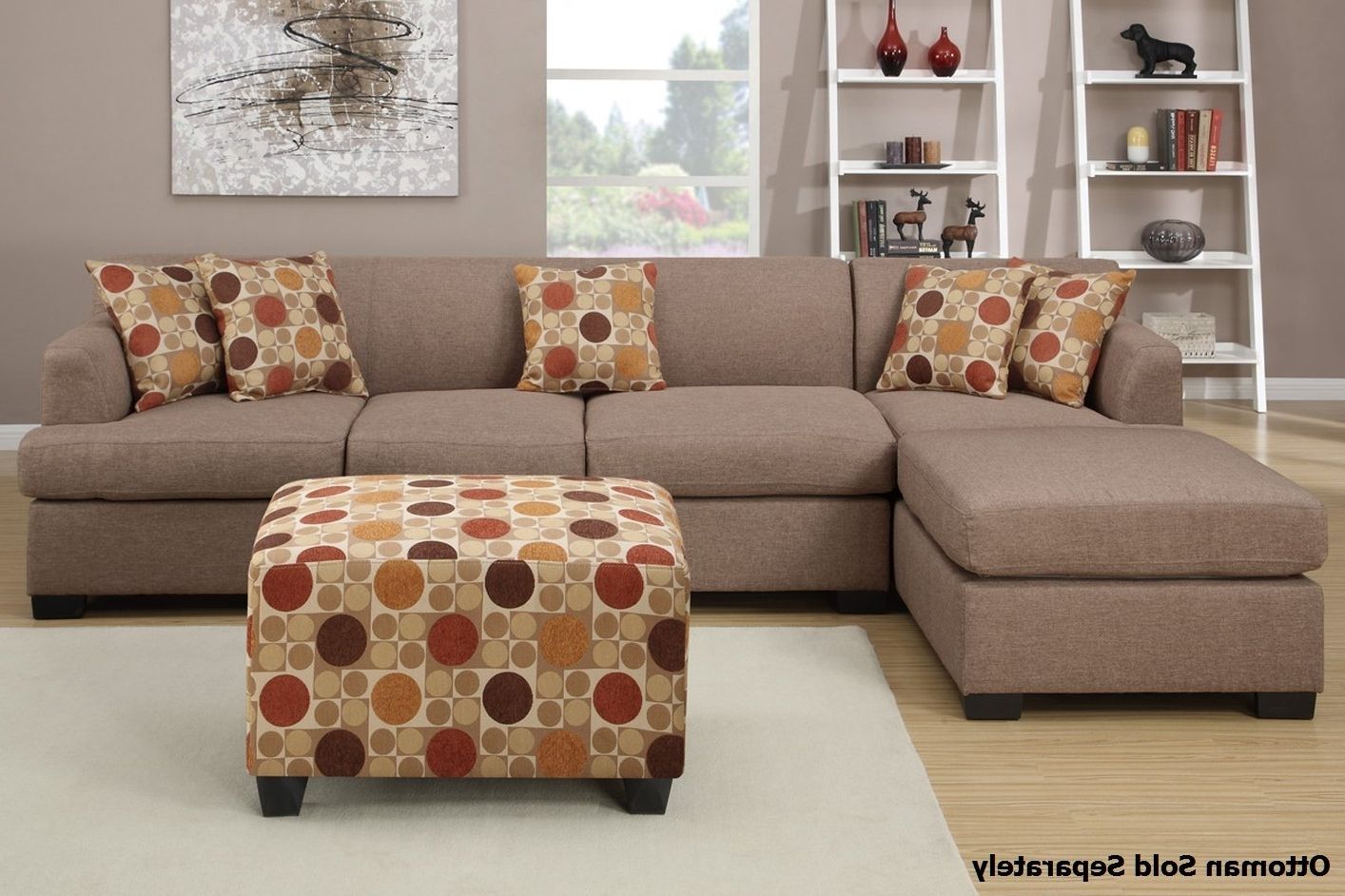 Sectional Sofa Design: Modern Design Sectional Sofa Fabric White For Widely Used Beige Sectionals With Chaise (View 4 of 15)