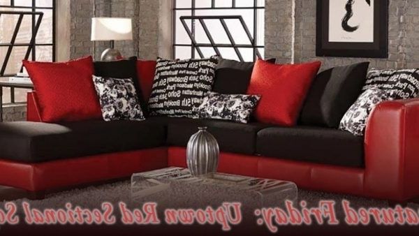 Sectional Sofas – Red And Black (Photo 6 of 10)