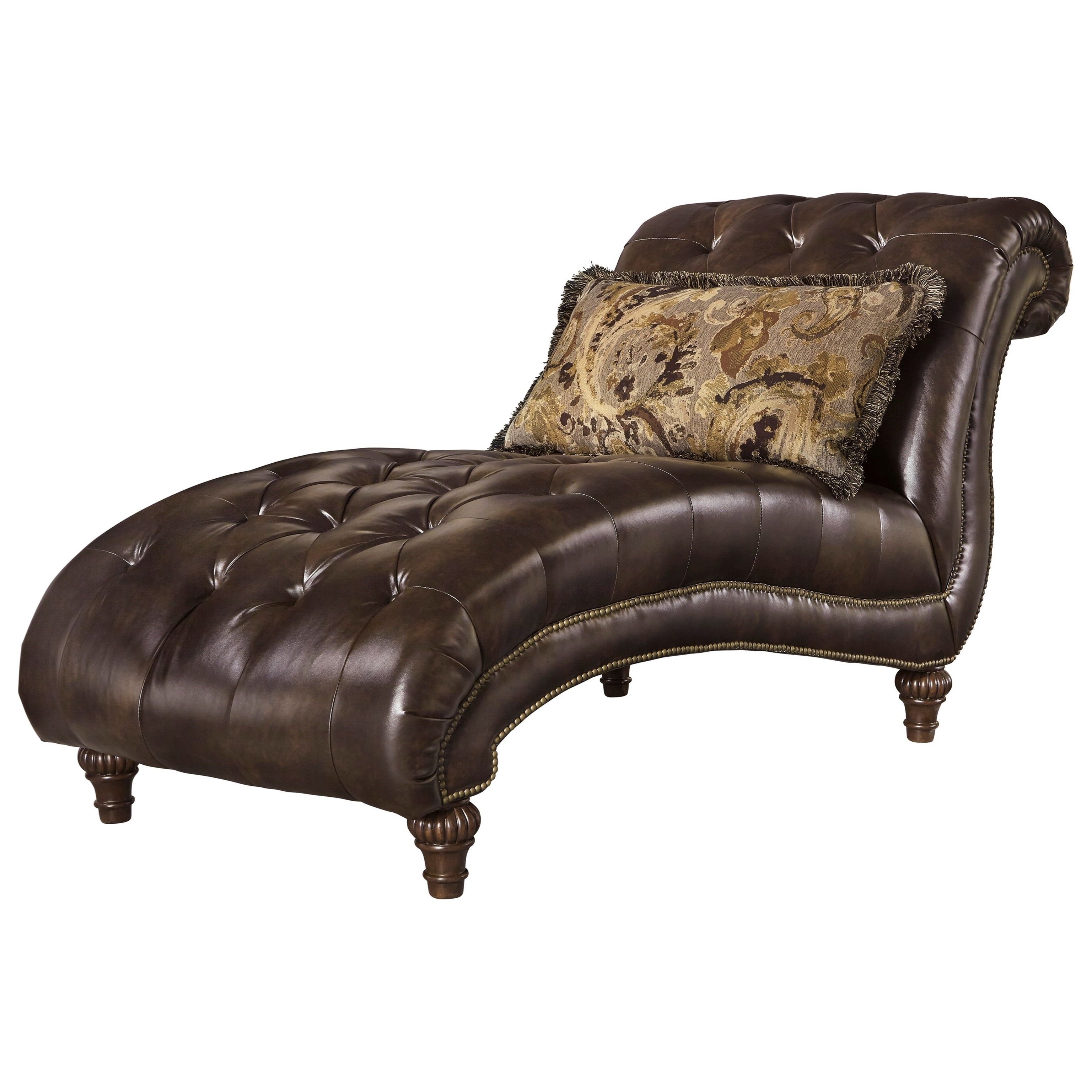 Signature Designashley Winnsboro Durablend Traditional Tufted For Most Popular Ashley Chaise Lounges (Photo 9 of 15)