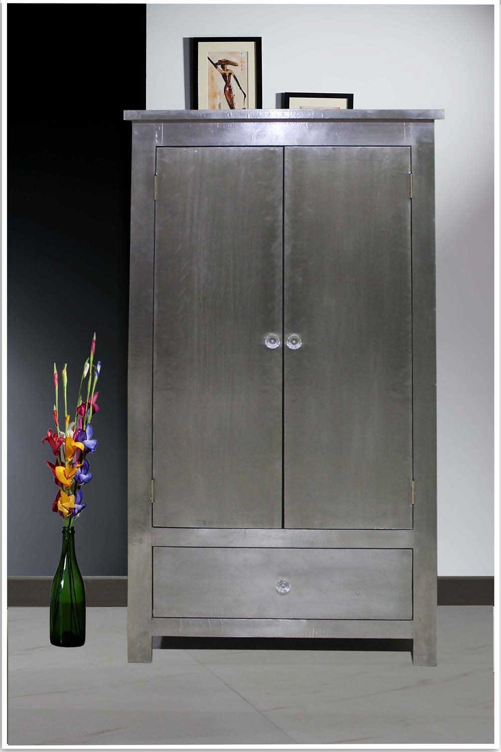 Silver Wardrobes Throughout Most Popular White Metal Wardrobe – White Metal Furniture Store (Photo 9 of 15)