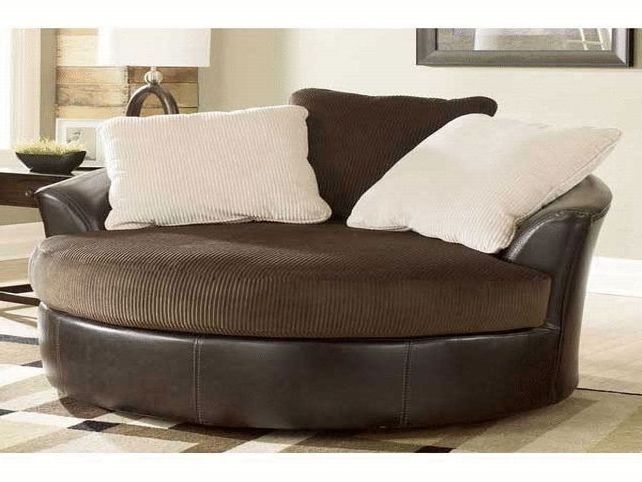 Sofa : Luxury Round Swivel Sofa Chair Latest Large With Crescent With Regard To Most Recently Released Round Swivel Sofa Chairs (Photo 3 of 10)