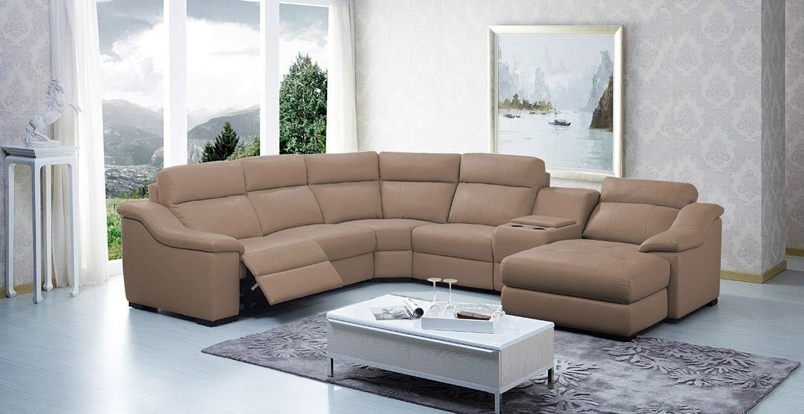 Sofas With Consoles Regarding Well Known The Evolution Of Recliner Sofas – La Furniture Blog (Photo 1 of 10)