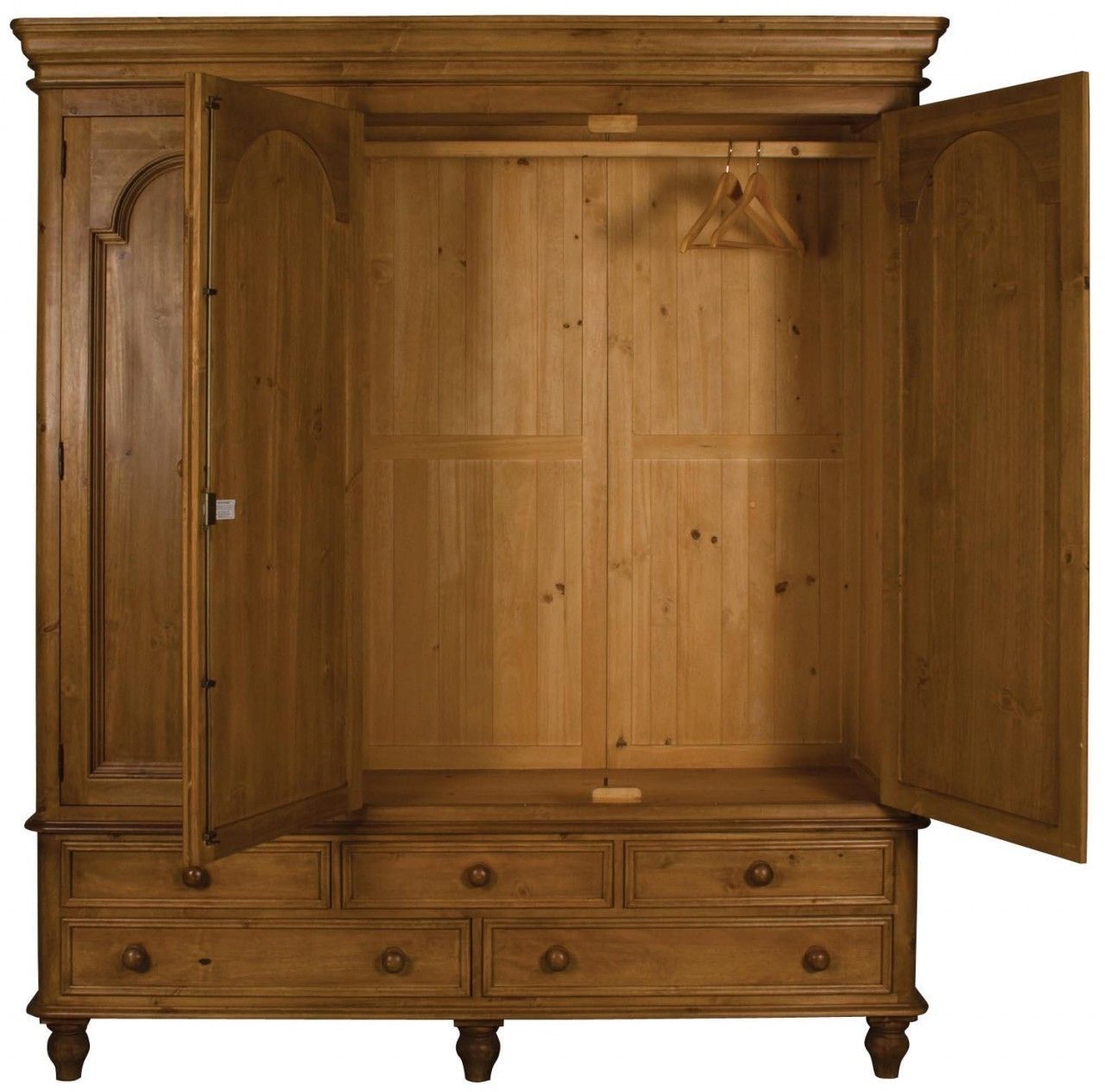 Solid Pine Bedroom Wardrobes, Solid Wooden Wardrobes, Single And Within Favorite Wooden Wardrobes (View 2 of 15)