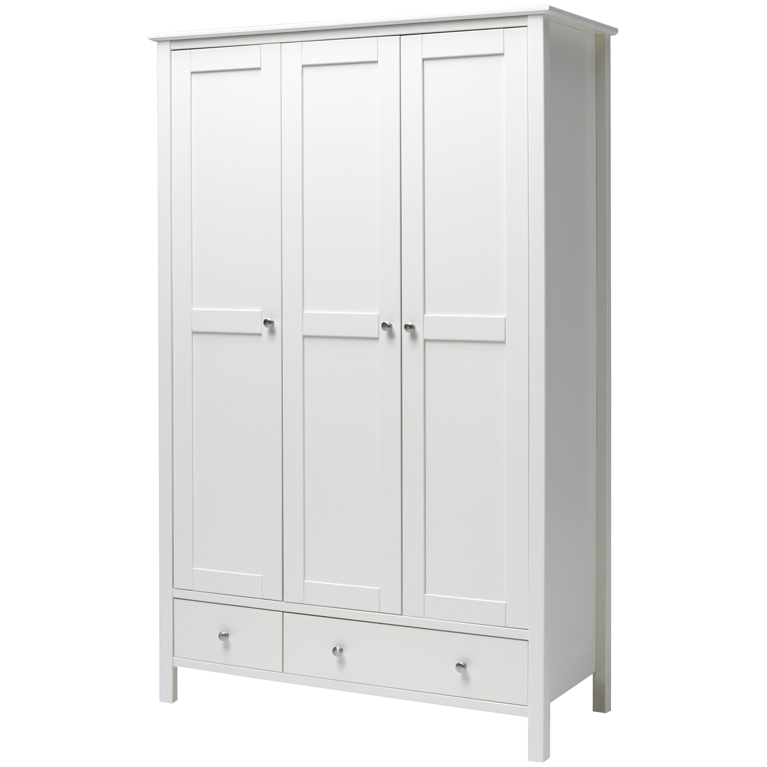 Stockholm 3 Door 2 Drawer Wardrobe White – Simply Furniture Pertaining To Most Recent 3 Door White Wardrobes With Drawers (Photo 1 of 15)