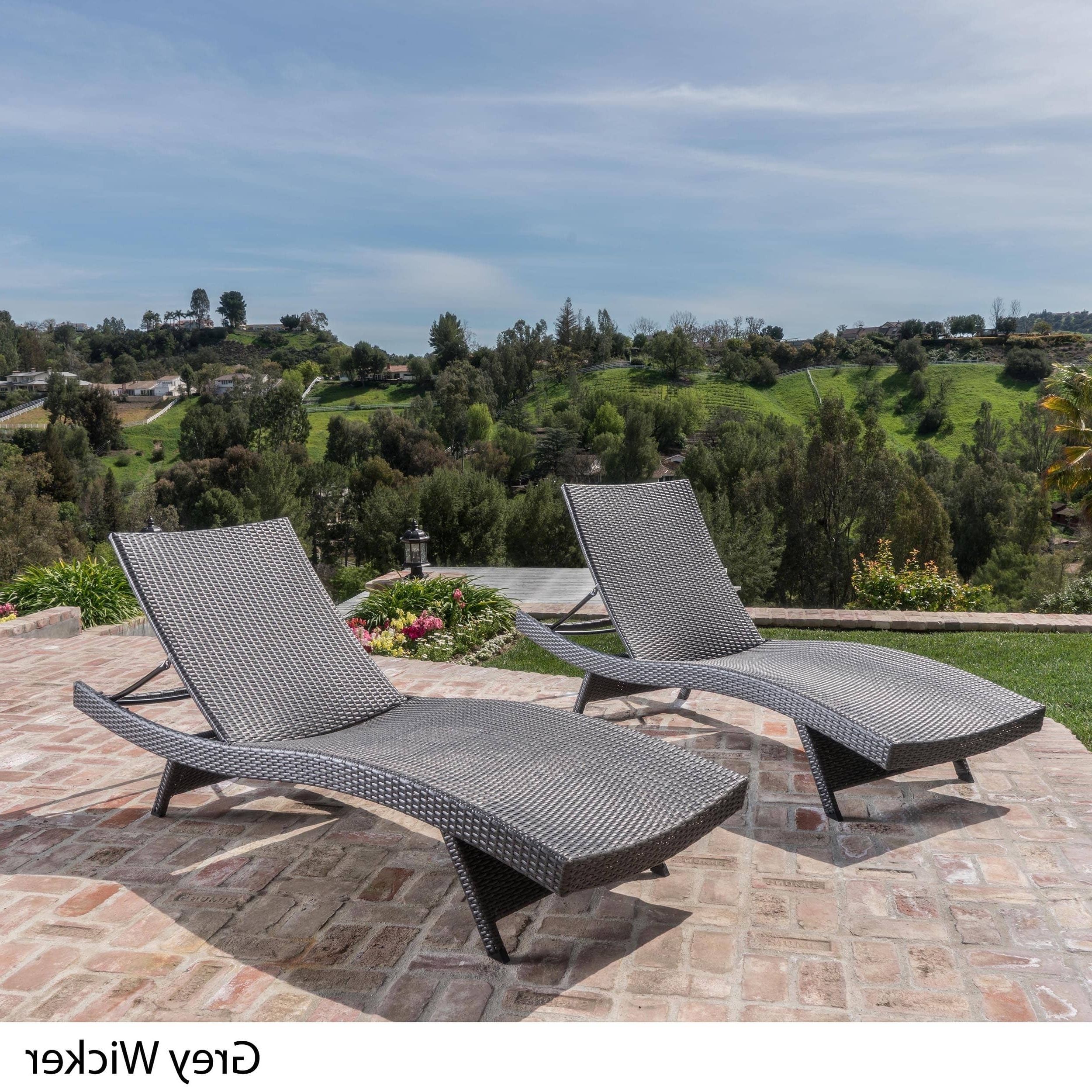 Toscana Outdoor Wicker Lounge Chairschristopher Knight Home Inside Trendy Grey Wicker Chaise Lounge Chairs (View 9 of 15)