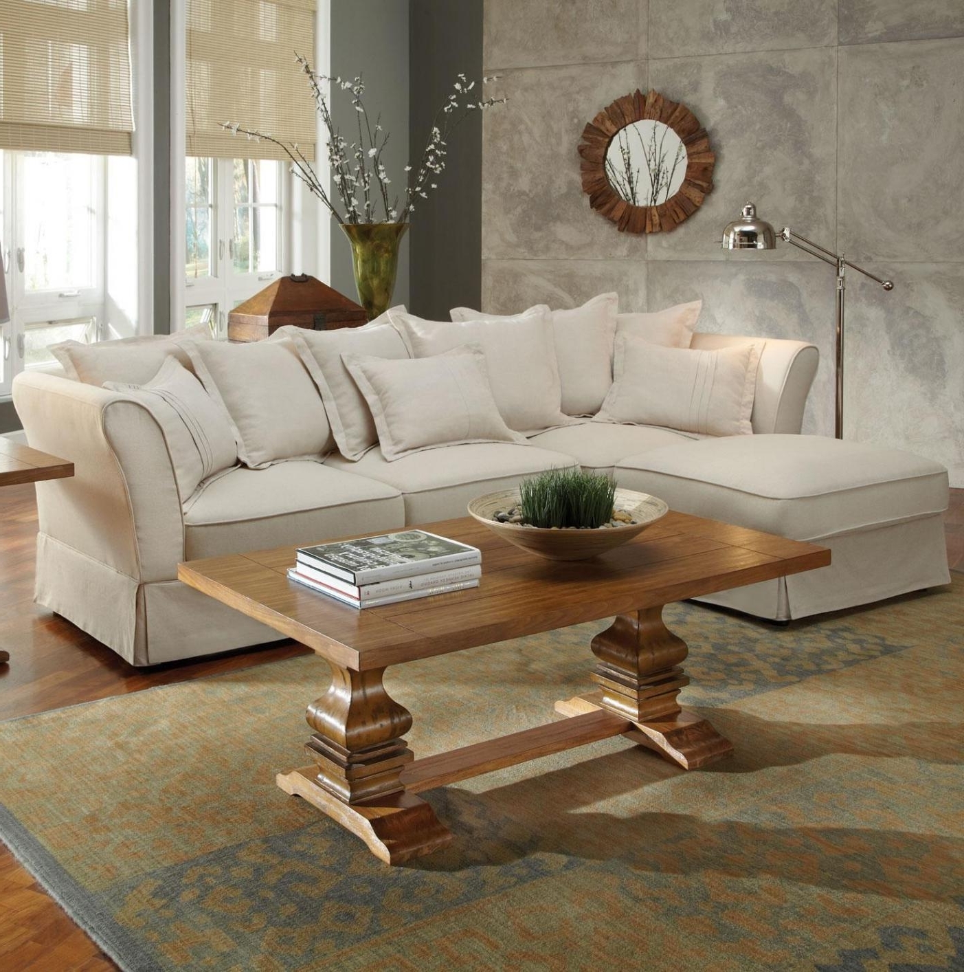 Trendy Beige Fabric Sectional Sofa – Steal A Sofa Furniture Outlet Los Within Beige Sectionals With Chaise (Photo 15 of 15)