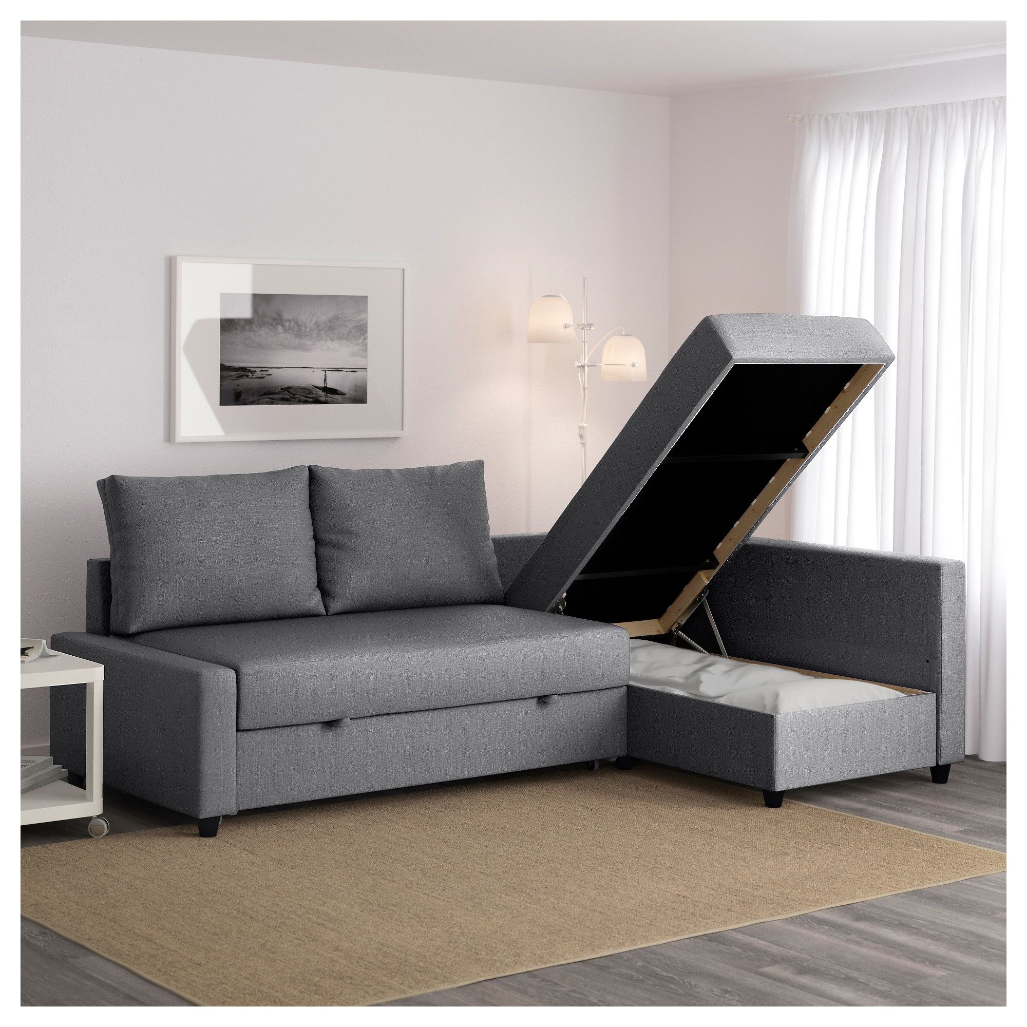 Trendy Friheten Corner Sofa Bed With Storage Skiftebo Dark Grey – Ikea For Sofa Bed Chaises (View 15 of 15)