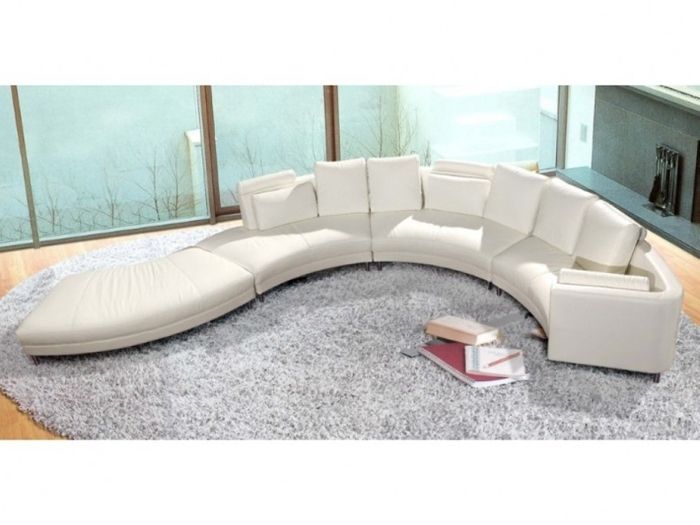 Trendy Rounded Sofas With Sectional Sofa. Best Small Round Sectional Sofa: Round Leather (Photo 7 of 10)