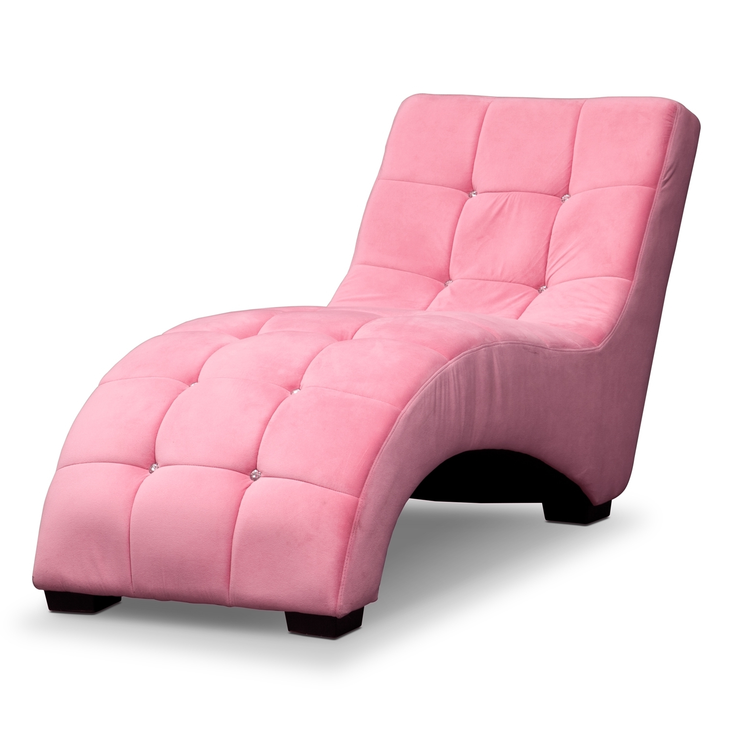 Trendy Royal Treatment. The Tufted, Pink Velvet Upholstery And Rhinestone In Kids Chaises (Photo 1 of 15)