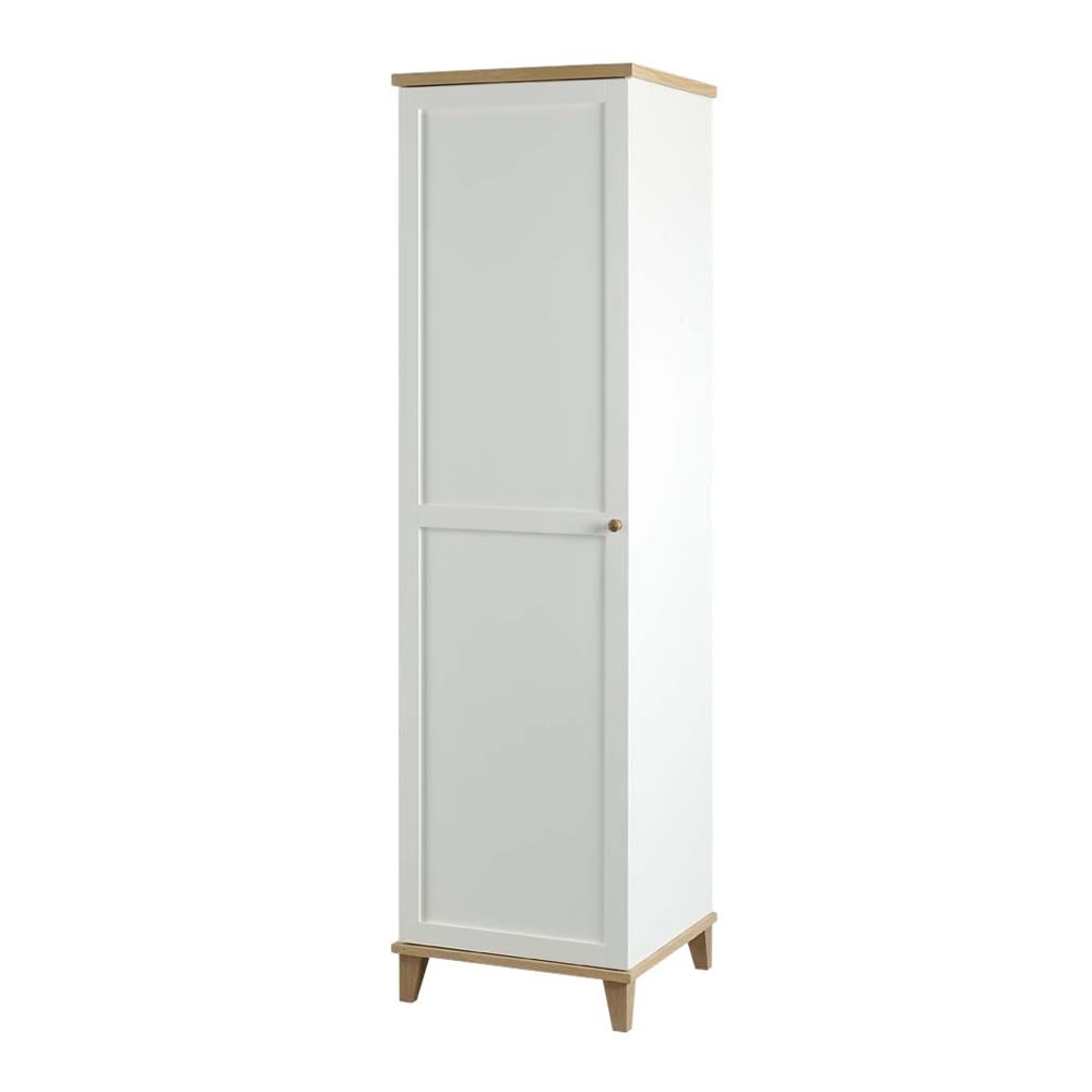 Trendy Small Single Wardrobes In Boston Lyon Wardrobe White + Ash 1 Door At Wilko (Photo 1 of 15)