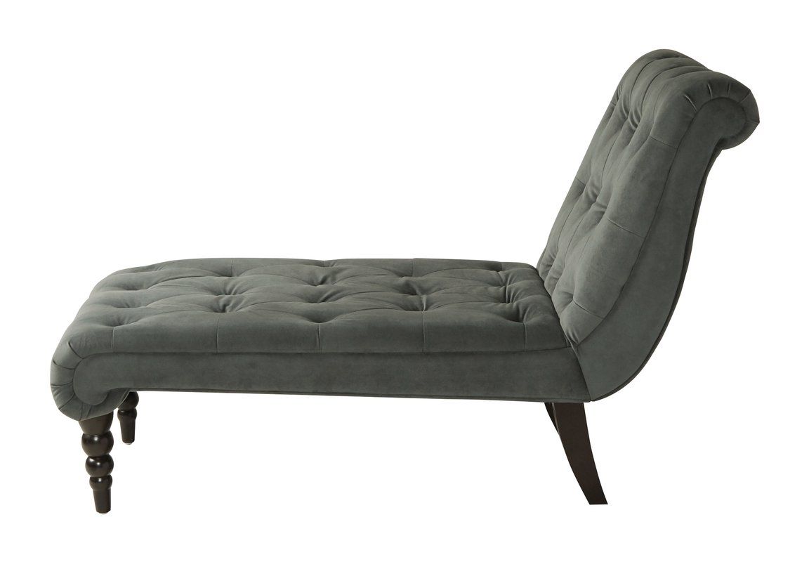 Tufted Chaise Lounges Pertaining To Well Known House Of Hampton Soapstone Curves Tufted Chaise Lounge & Reviews (View 12 of 15)