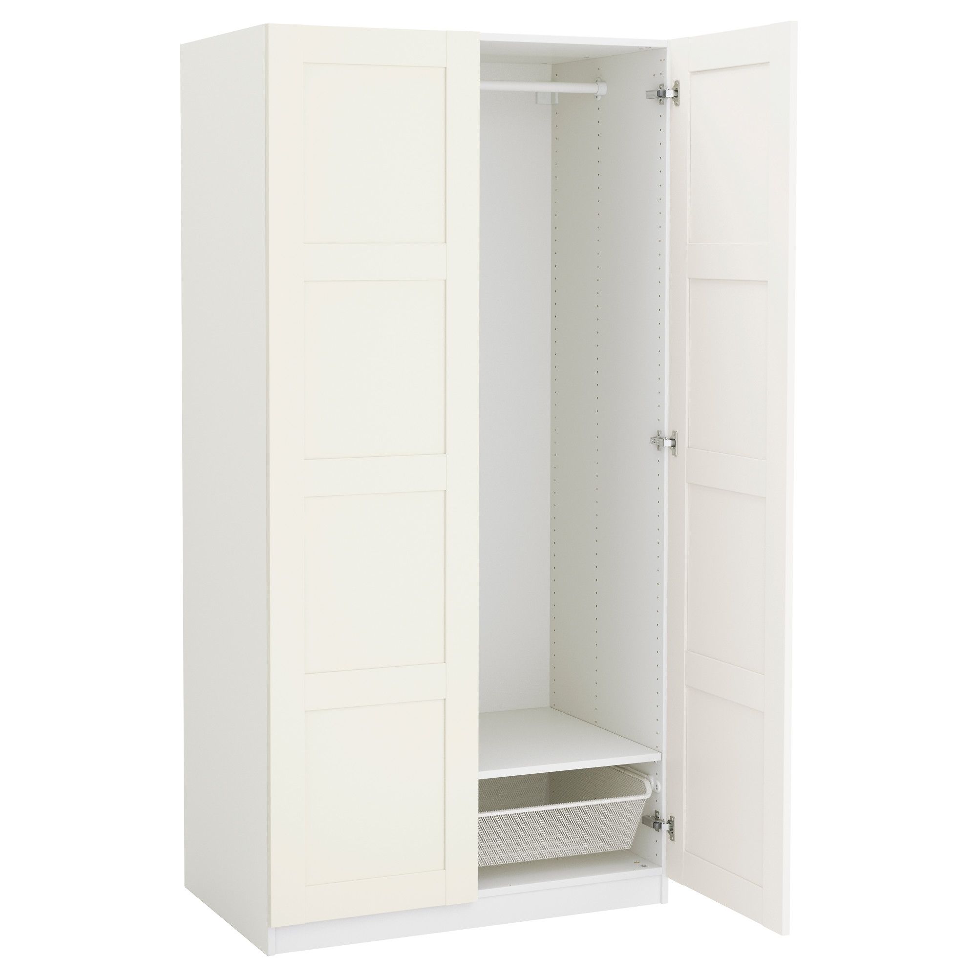 Two Door White Wardrobes Inside Recent Pax Wardrobe – 39 3/8x23 5/8x93 1/8 " – Ikea (View 13 of 15)