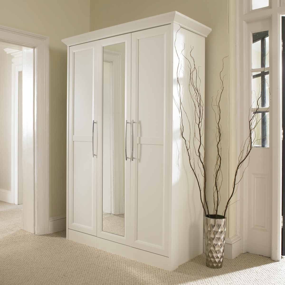 Well Known 3 Door Mirrored Wardrobes Throughout Image Of: Door Mirrored Armoire (View 15 of 15)