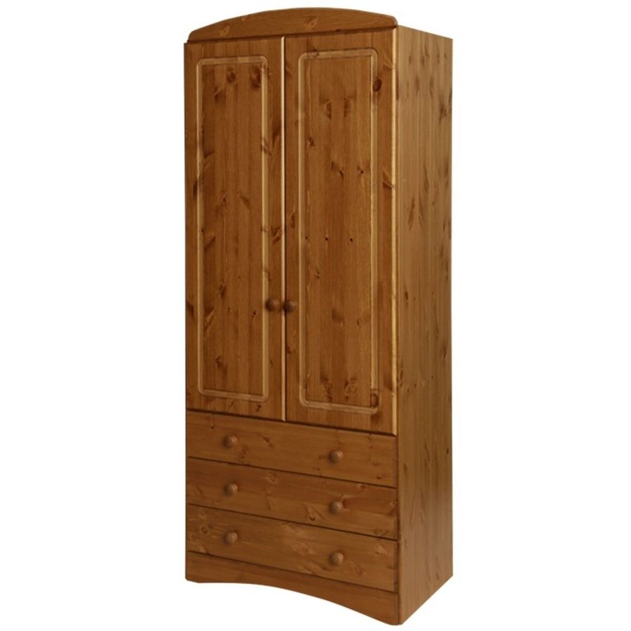 Well Known Abdabs Furniture – Scandi Pine 2 Door 3 Drawer Combi Wardrobe Throughout Pine Wardrobes With Drawers (View 12 of 15)
