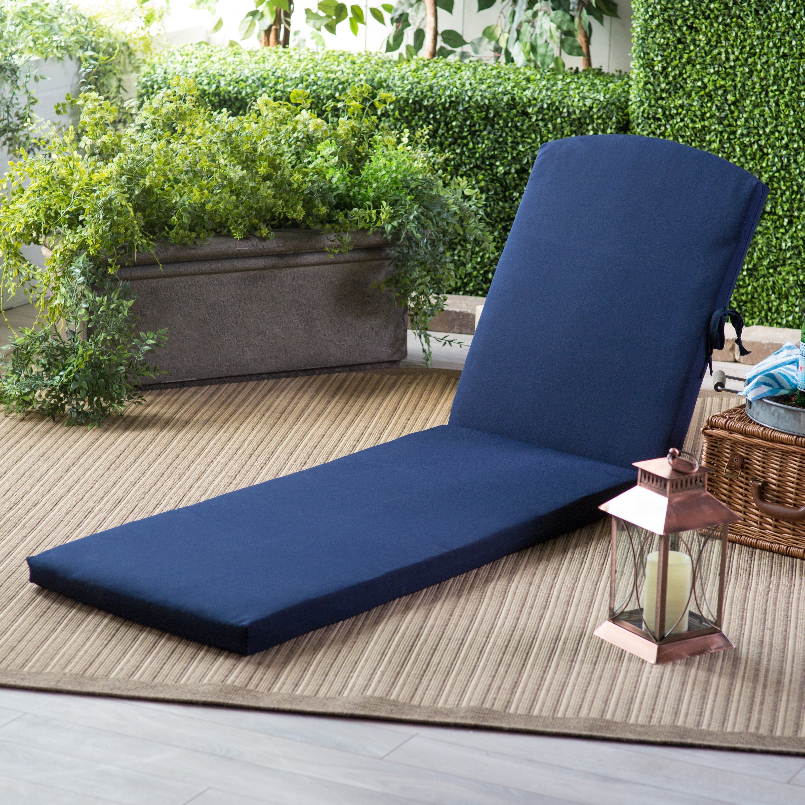 Well Known Blue Outdoor Chaise Lounge Chairs Pertaining To Outdoor : Tufted Chaise Bench Patio Furniture Chaise Lounge (View 9 of 15)