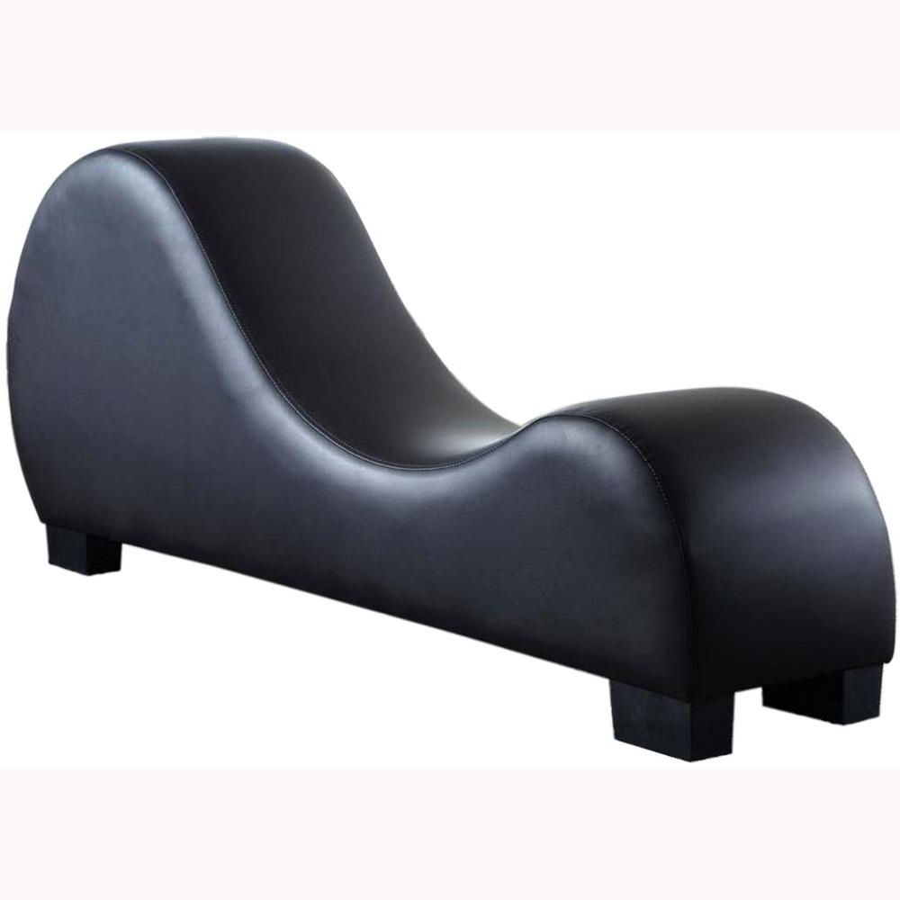 Well Known Curved Chaise Lounges Within Venetian Worldwide Versa Chair Black Leatherette Curved Back (Photo 13 of 15)