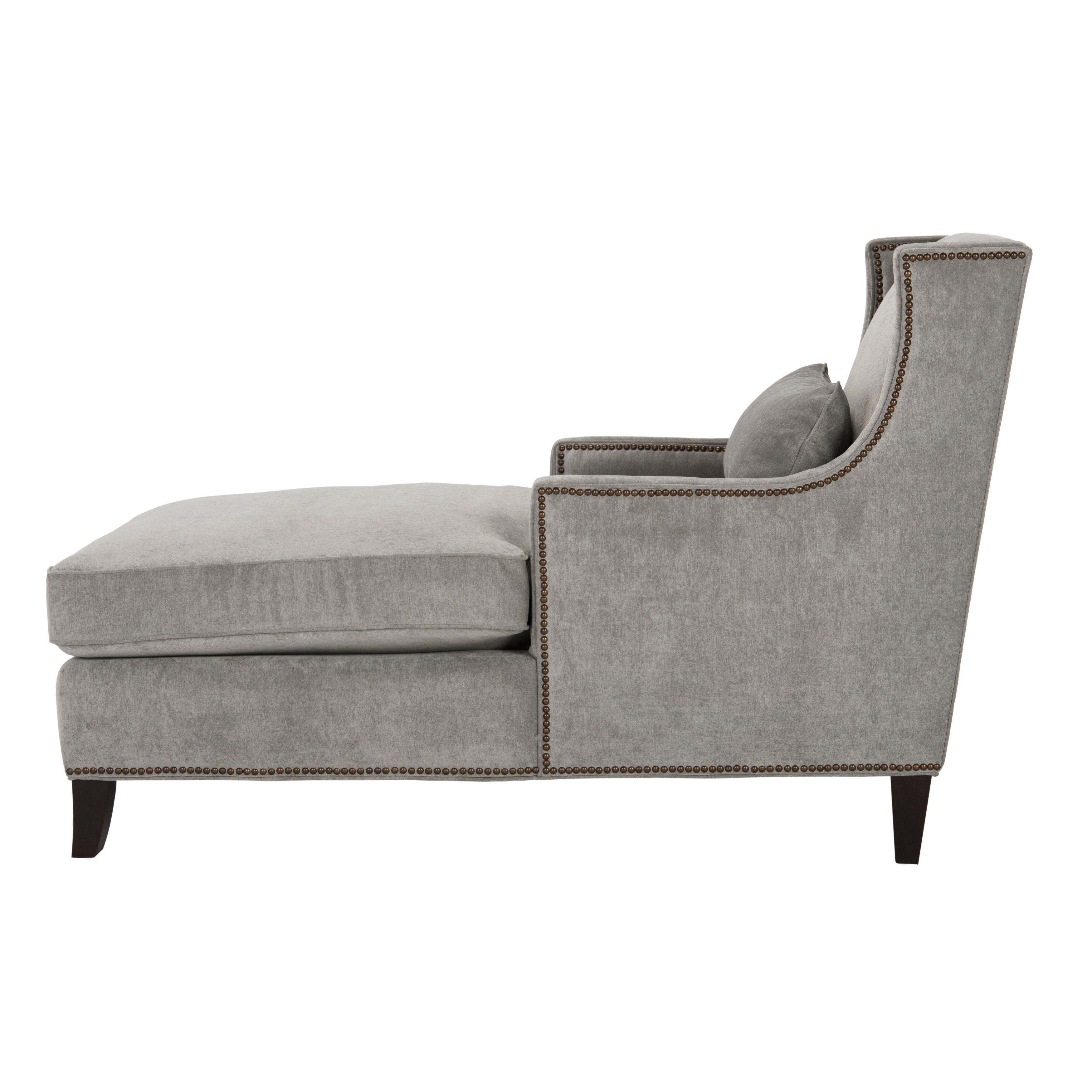 Well Known High End Chaise Lounge Chairs Throughout Safavieh Couture High Line Collection Vitali Grey Velvet Chaise (View 5 of 15)