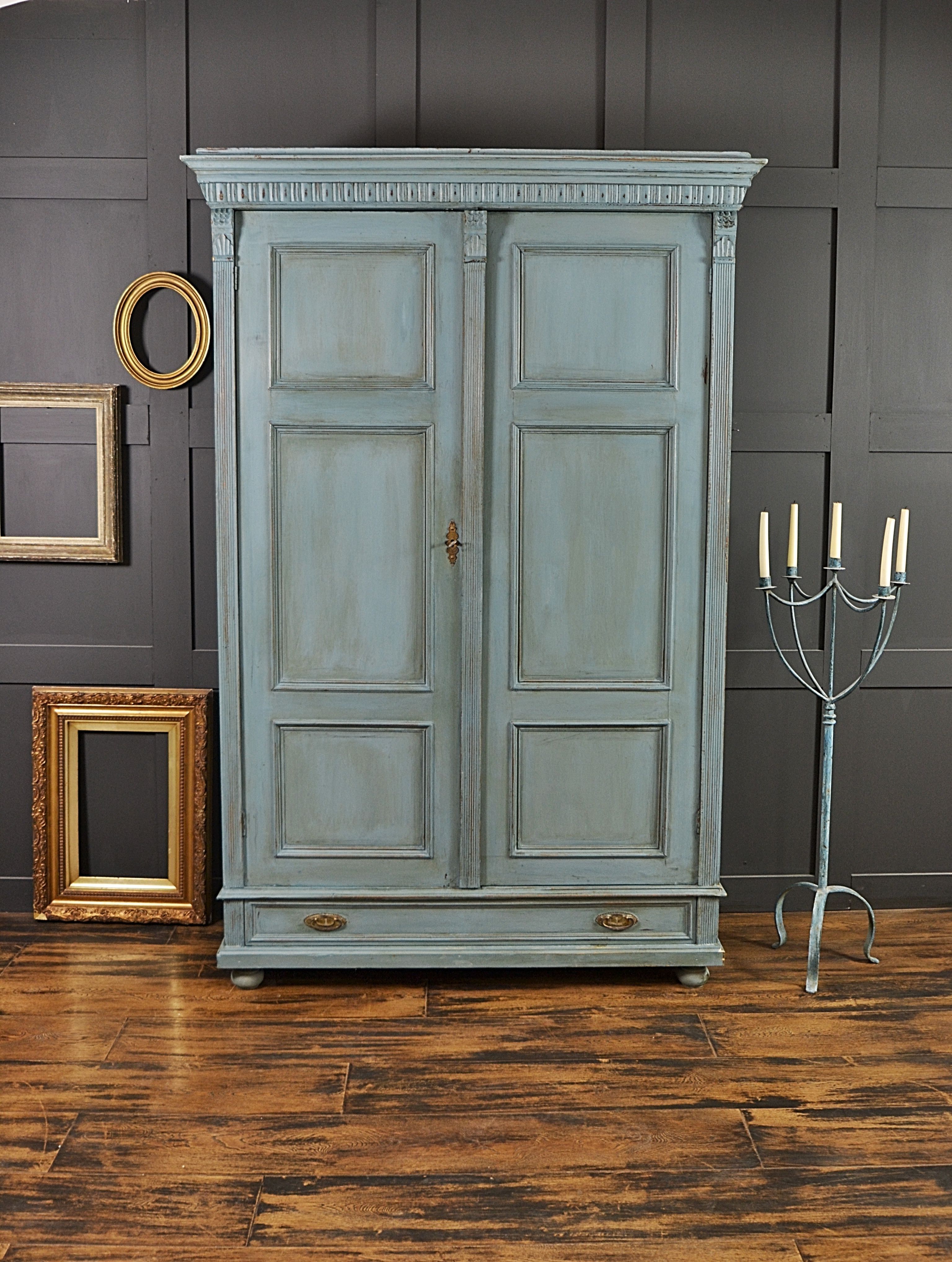 Well Known Large Shabby Chic Wardrobes Pertaining To This Antique Wardrobe From The Netherlands Is Painted In A (View 14 of 15)