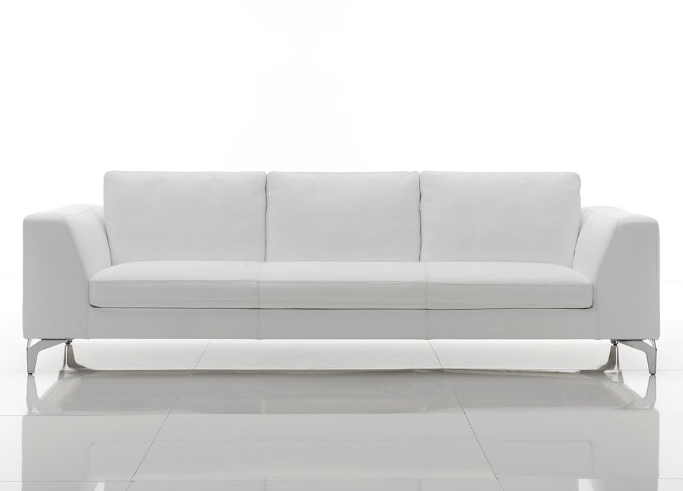 Well Known Sofa. Simple Contemporary Leather Sofa: Contemporary Leather Sofa Pertaining To White Modern Sofas (Photo 8 of 10)