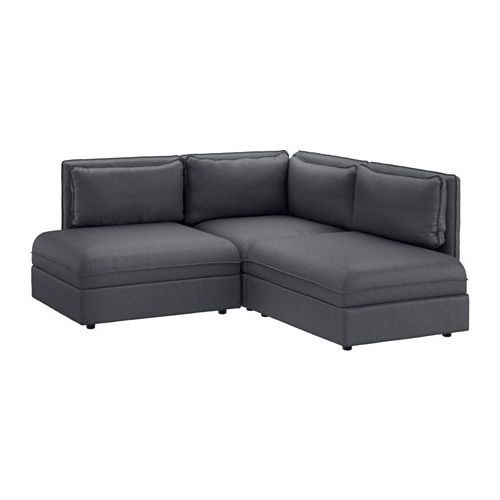 Well Known Vallentuna Sectional, 2 Seat – Hillared Dark Gray – Ikea For 2 Seat Sectional Sofas (View 15 of 15)