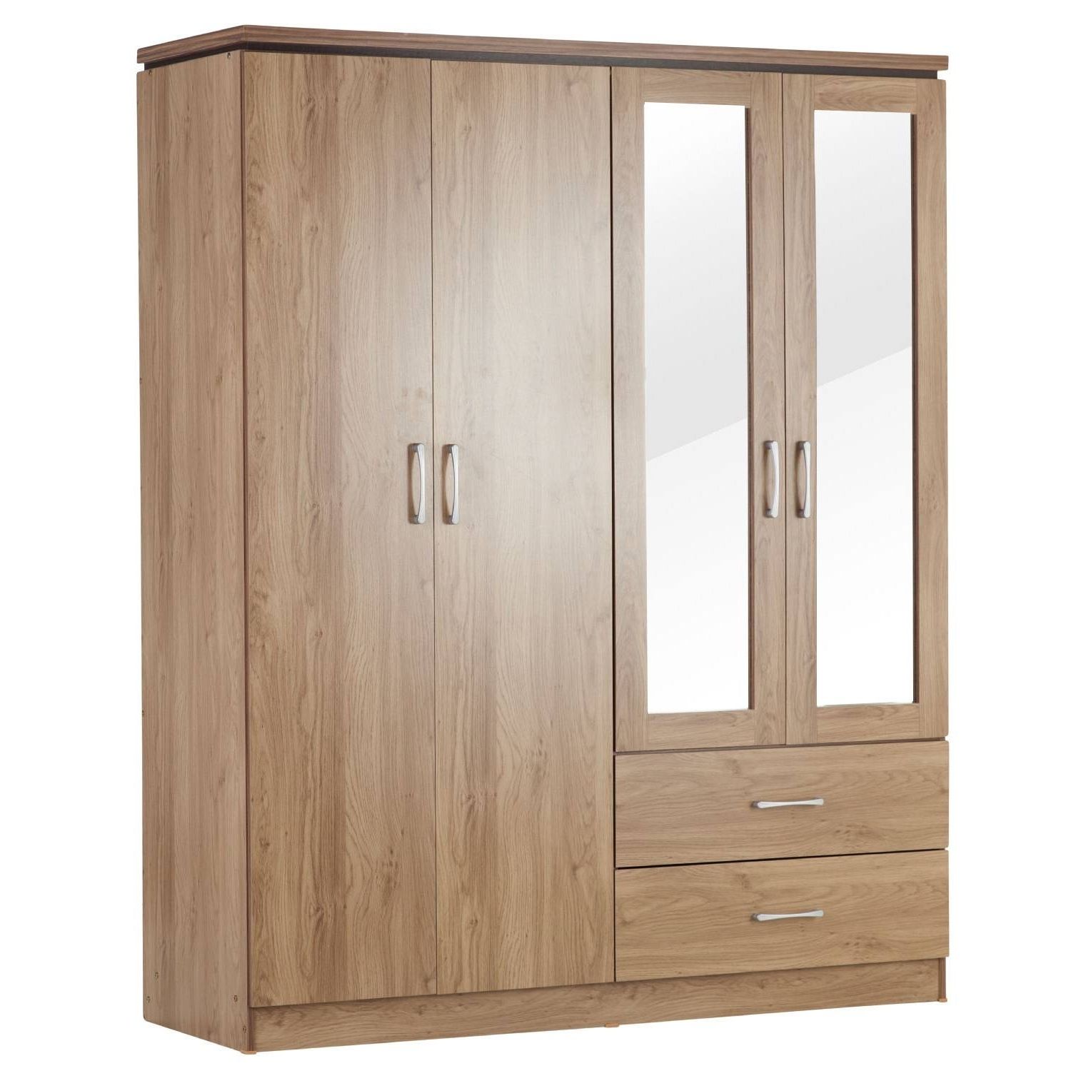 Well Known Wardrobes With 4 Doors In Charles 4 Door Wardrobe – Next Day Delivery Charles 4 Door (View 15 of 15)