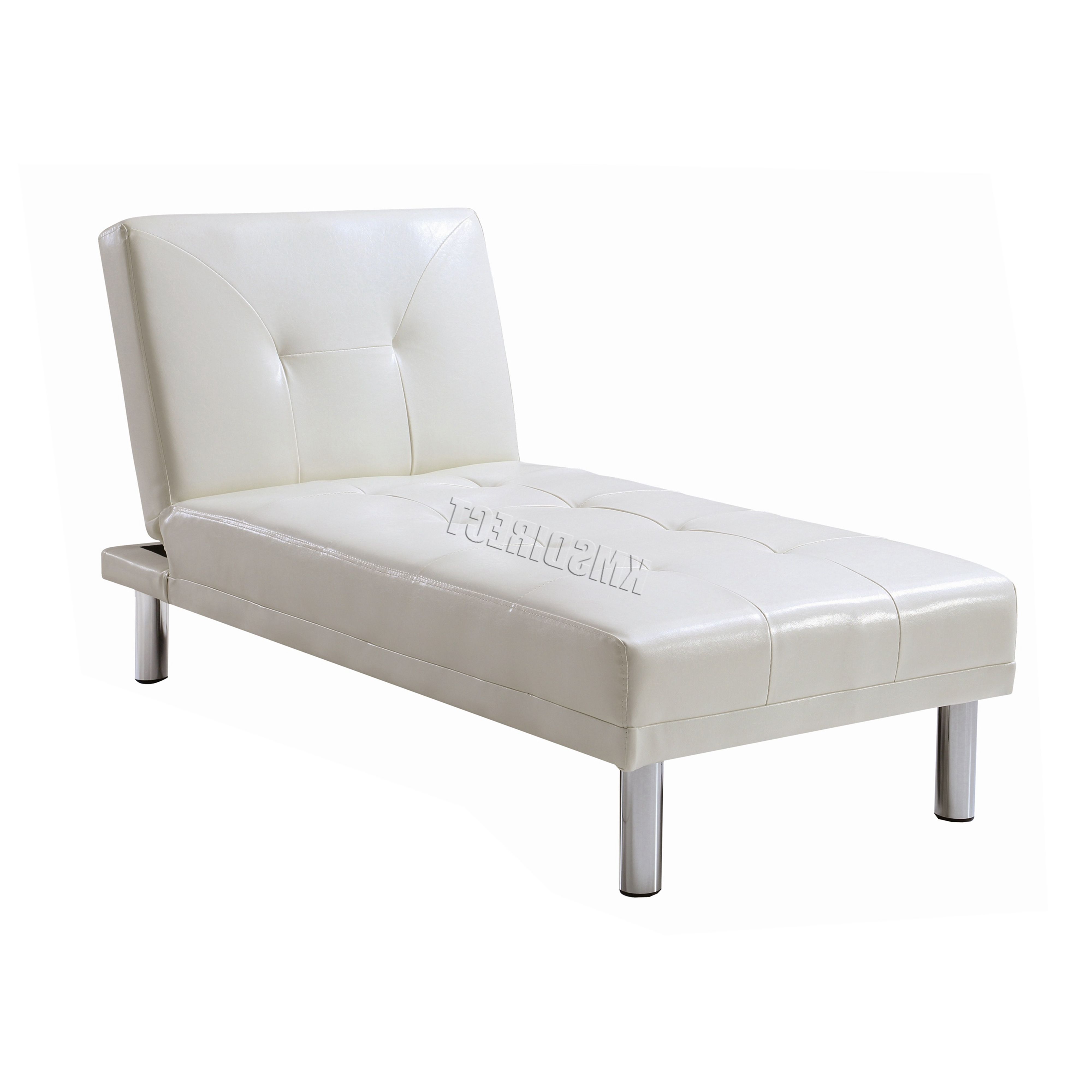 Westwood Chaise Longue Single Sofa Bed 1 Seater Couch Faux Leather Inside Recent Chaise Lounge Beds (View 7 of 15)