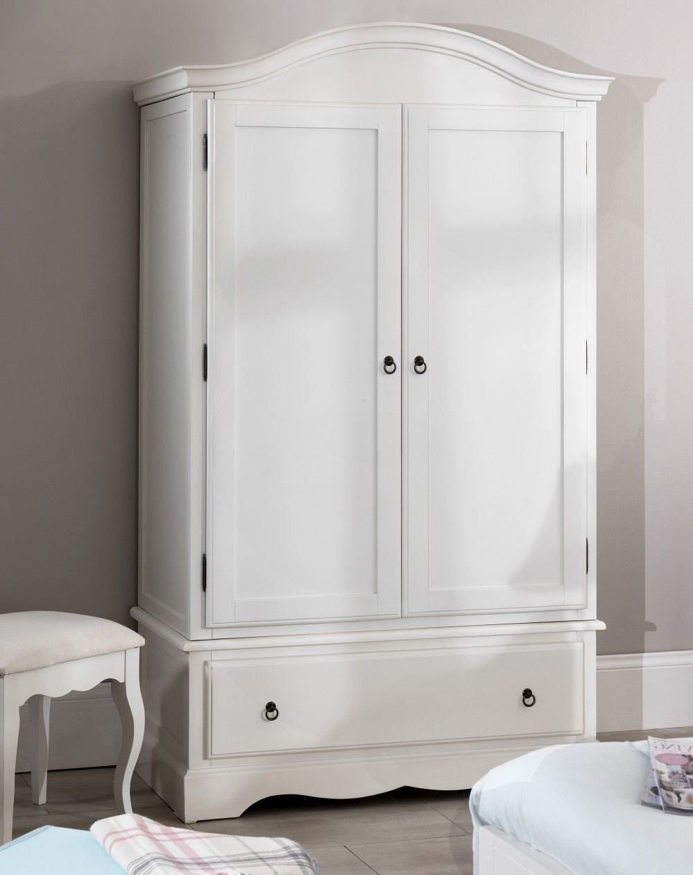 White Double Wardrobes With Drawers Within Preferred Romance Double Wardrobe, Stunning French Antique White Wardrobe (View 5 of 15)