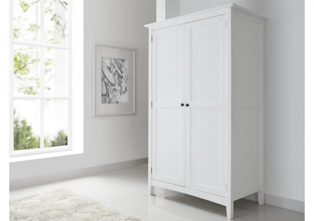 White Wood Wardrobes Within Most Up To Date White Wood Effect Wardrobe Doors Wooden Double Cupboard Cabinet (Photo 1 of 15)