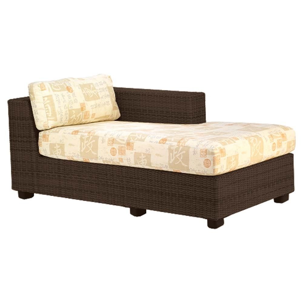 Wicker Chaise Lounges Within Trendy Whitecraftwoodard Montecito Wicker Left Arm Facing Chaise (View 7 of 15)