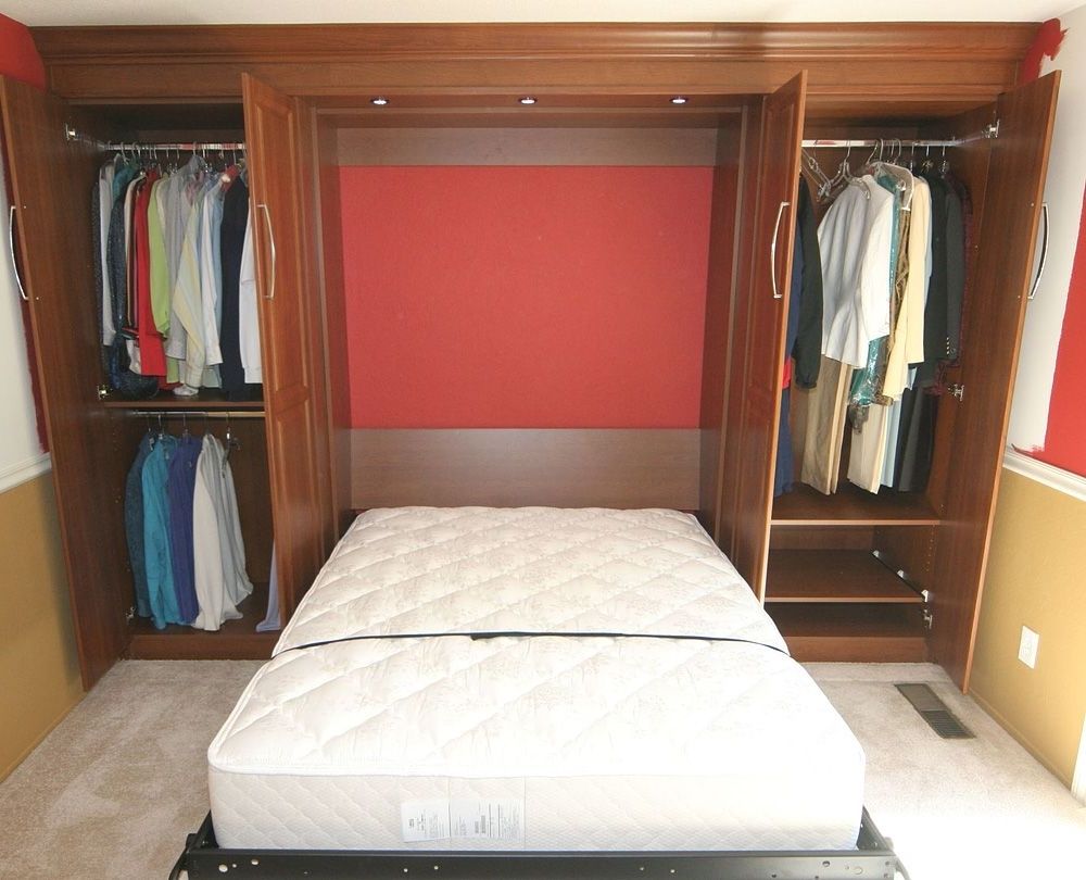 Widely Used Clever Murphy Bed Setup With Closet Space (View 12 of 15)