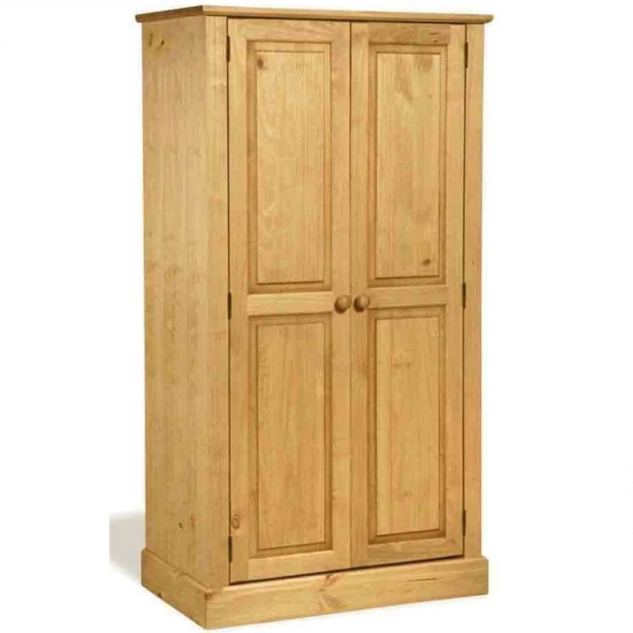 Widely Used Cotswold Waxed Pine Double Wardrobe (View 2 of 15)