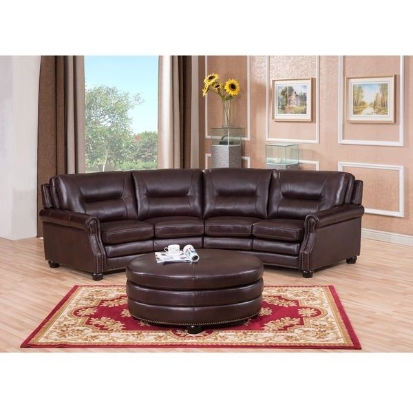 Widely Used Delta Chocolate Brown Curved Top Grain Leather Sectional Sofa And For Curved Recliner Sofas (View 6 of 10)