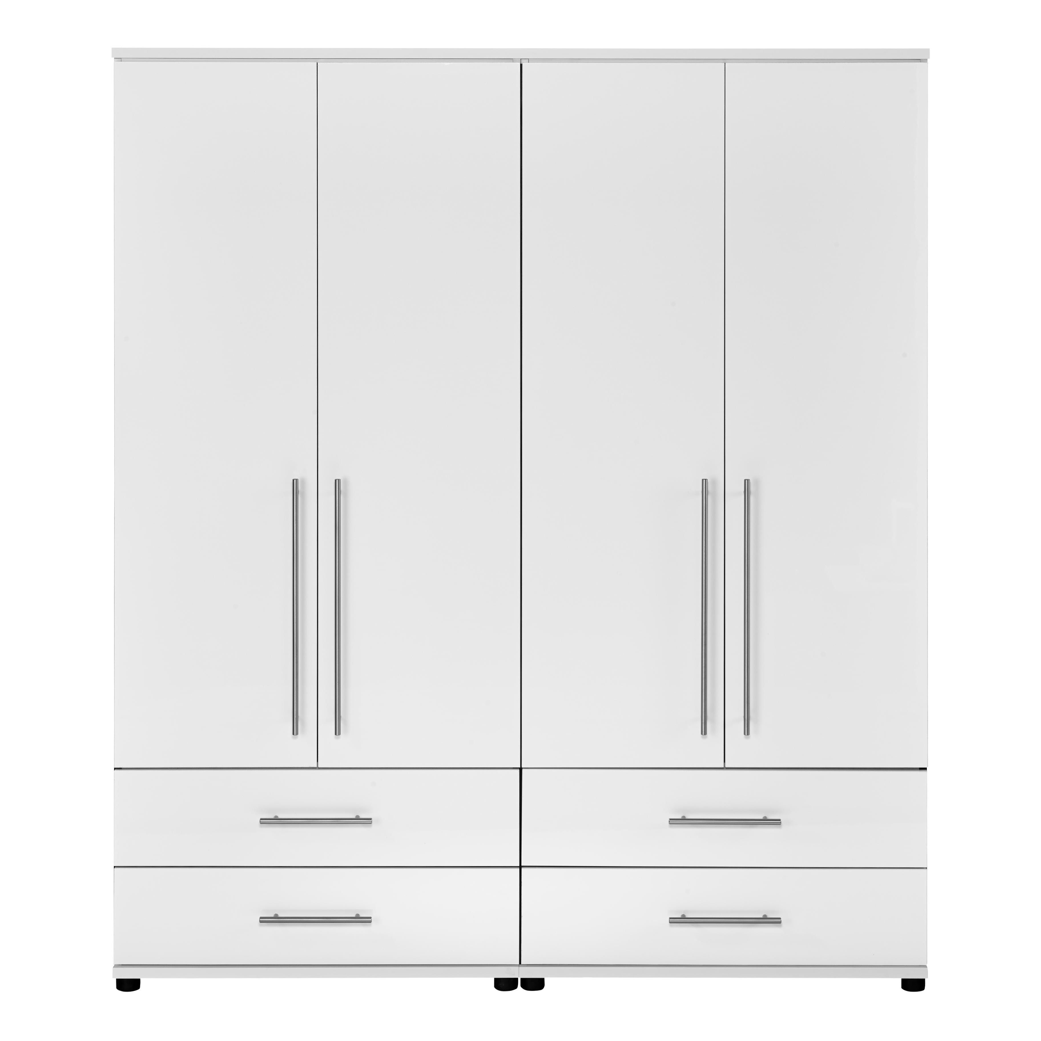 Widely Used Gloss 4 Door 4 Drawer Wardrobe (View 8 of 15)