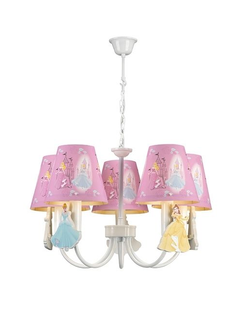 2017 Kids Lamps 5 Lights Princess Theme Pink Chandelier Children Light Within Turquoise And Pink Chandeliers (View 8 of 10)