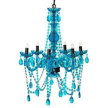 2017 Turquoise Chandelier Crystals For Amazon: 3c4g Chandelier, Turquoise: Home & Kitchen (View 3 of 10)