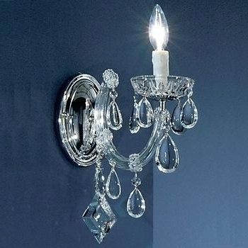 2018 Wall Mounted Chandeliers Throughout Wall Mounted Chandelier Lighting And Modern Elegant Silver Single (View 8 of 10)