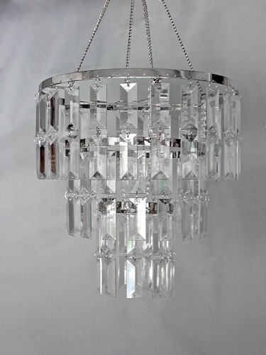 3 Tiered Clear Acrylic Chandelier (Photo 1 of 10)