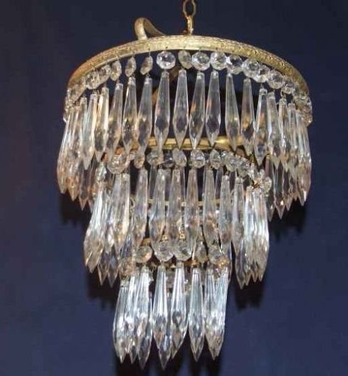 Antique Edwardian 3 Tier "icicle" Chandelier (View 3 of 10)