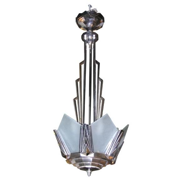 Art Deco Skyscraper Chandelier At 1stdibs Pertaining To Chandeliers With Most Popular Art Deco Chandeliers (View 5 of 10)