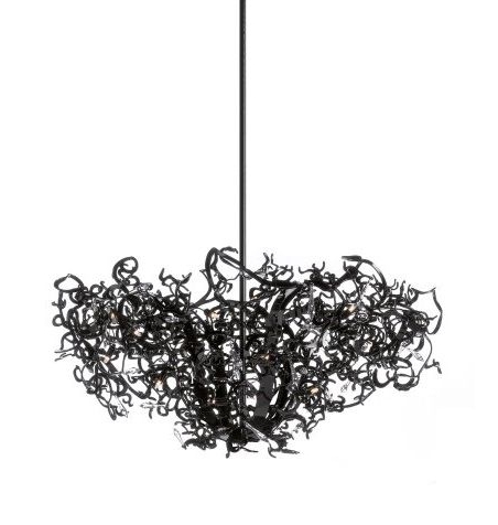 Best And Newest Black Contemporary Chandelier With Regard To Contemporary Chandelier / Crystal / Steel / Incandescent – Icy Lady (Photo 9 of 10)