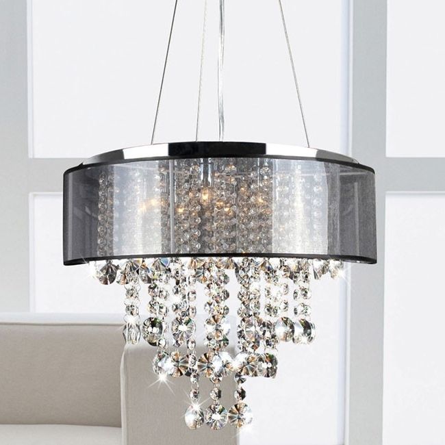 Black Chandeliers With Shades Pertaining To Widely Used Affordable Crystal Chandelier – Modern Chandelier,crystal For (View 10 of 10)