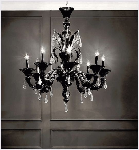 Black Glass Chandeliers Inside Well Known Black Or White Ca Rezzonico Style Murano Glass Hand Crafted (View 5 of 10)