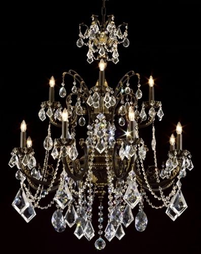 Bronze And Crystal Chandelier – Antique Brass Chandelier Asfour Inside Most Recently Released Crystal And Brass Chandelier (View 4 of 10)
