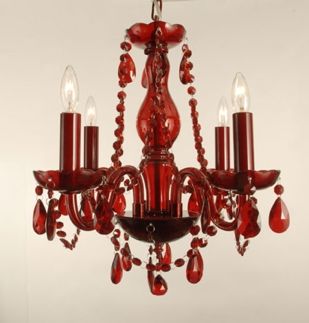 Featured Photo of Top 10 of Small Red Chandelier