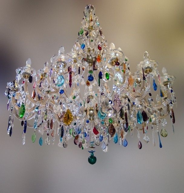 Chandelier Stunning Colored Charming Multi Chandeliers 595 Best With Well Known Coloured Glass Chandelier (View 1 of 10)